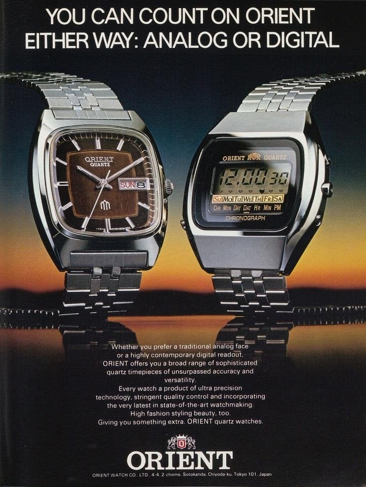 An advertisement by Japanese brand Orient in a 1978 edition of Europa Star.