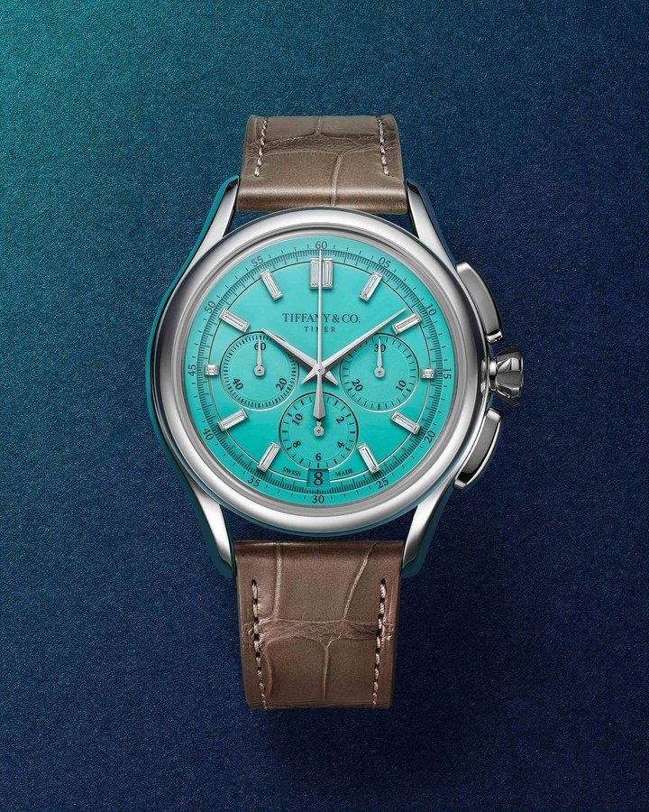Tiffany & Co. unveiled the new Tiffany Timer during LVMH Watch Week in honor of the 160th anniversary of the brand's first chronograph, created in 1866.