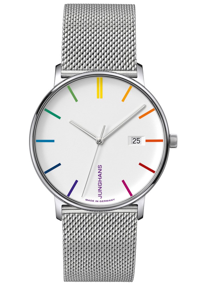 Junghans celebrates 100 years of Bauhaus Dessau with colourful tribute 
