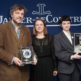 From left to right: Emir Kusturica, Isabelle Gervais and Pauline Etienne