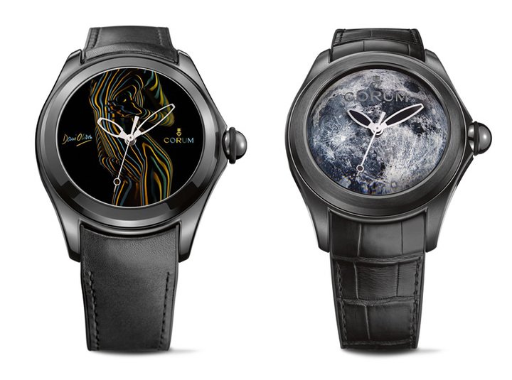 CORUM BUBBLE DANI OLIVIER (LEFT) AND BUBBLE LUNAR SYSTEM (RIGHT)