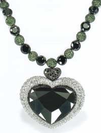 The world's largest heart-shaped black diamond is exhibited in Rome 