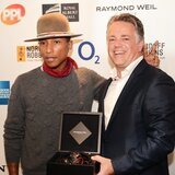 Pharrell Williams and Craig Leach, Raymond Weil's UK Brand Director