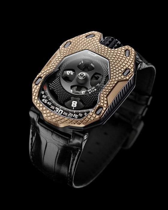 Urwerk's latest model is raging gold