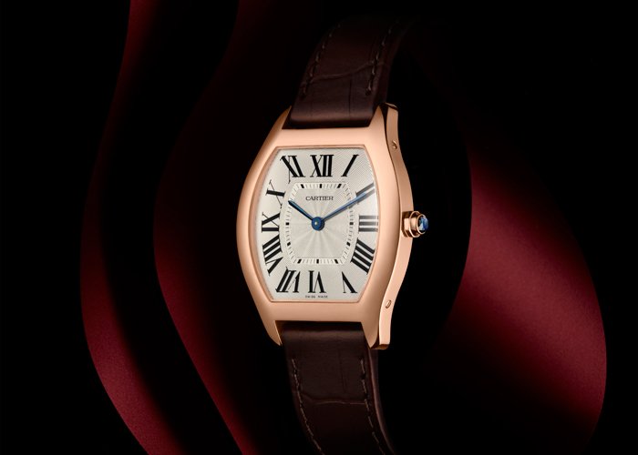 Tortue Watch (medium model) in pink gold by Cartier