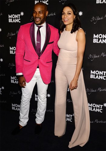 Tyson Beckford and Rosario Dawson at Montblanc event - April 2014