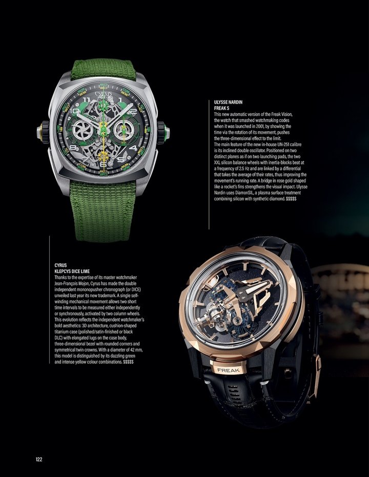 The Klepcys DICE Lime made a big impression at its launch with its independently operating dual chronograph system. A resolutely Haute Horlogerie model with a bold design, featured here by Europa Star in 2022.