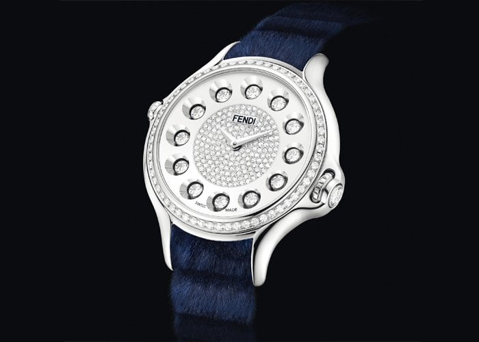 Crazy Carats Timepiece by Fendi (Blue Mink Fur)