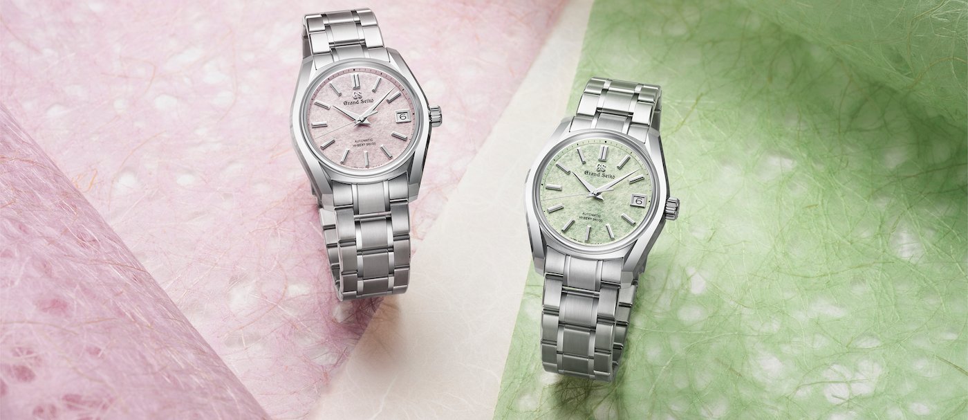  Grand Seiko adds two Sakura-inspired models to the 62GS design