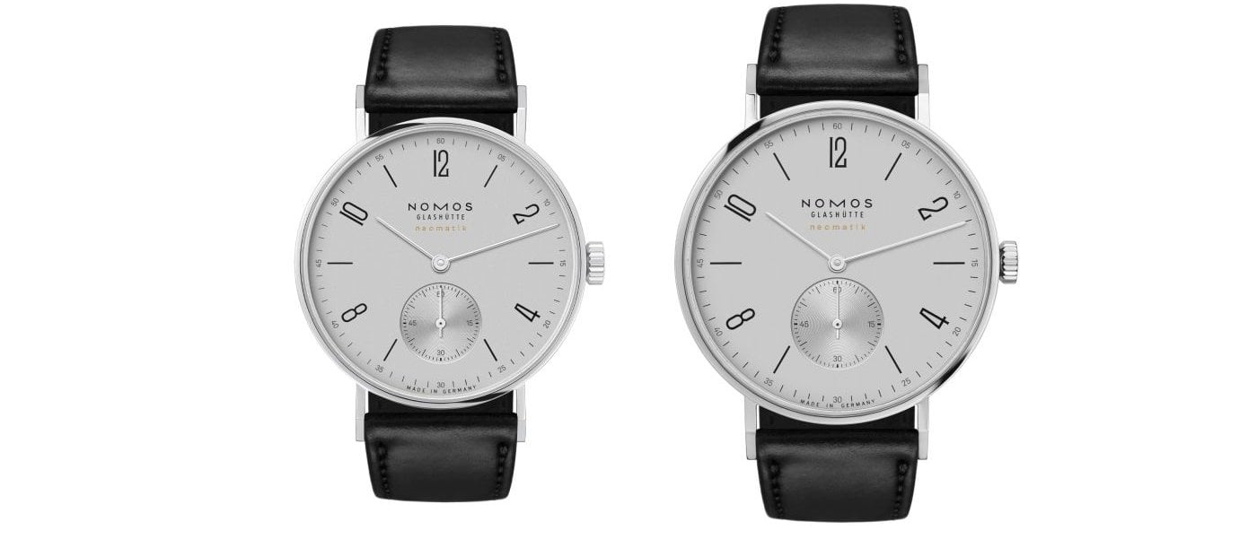 The Nomos classic Tangente neomatik now in platinum gray