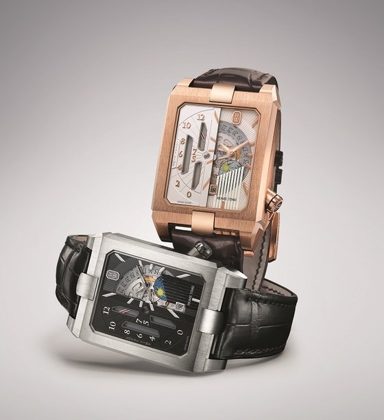 Harry Winston's add gravitas with the Avenue Dual Time Automatic