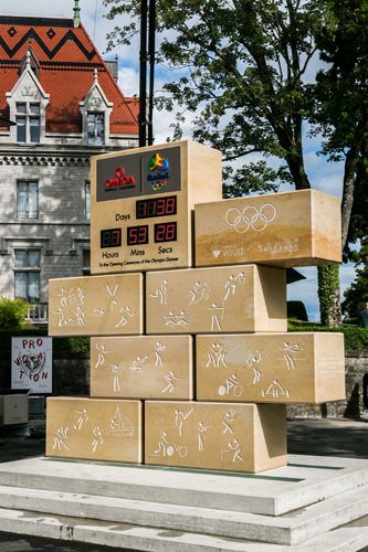 The Omega Olympic Games countdown clock in Lausanne