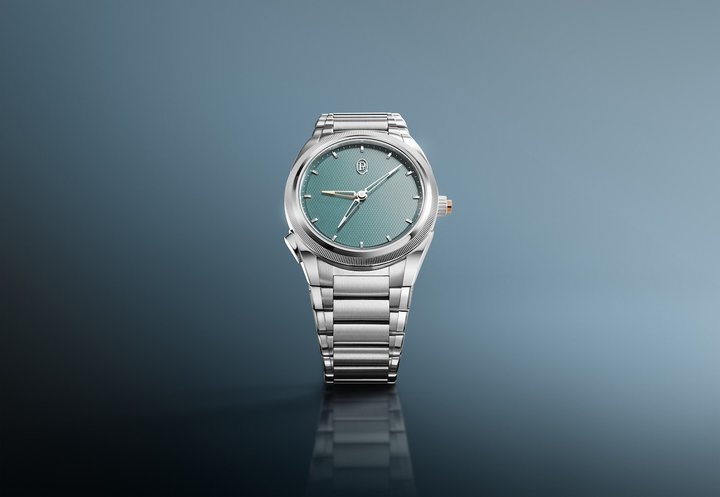 In 2022 Parmigiani Fleurier released the world-first Tonda PF GMT Rattrapante, bringing unprecedented elegance and fluidity to the GMT complication. This year's iteration features a 40mm case surrounding a Verzasca Green dial whose colour is inspired by the mineral-rich crystal waters of the Verzasca valley.