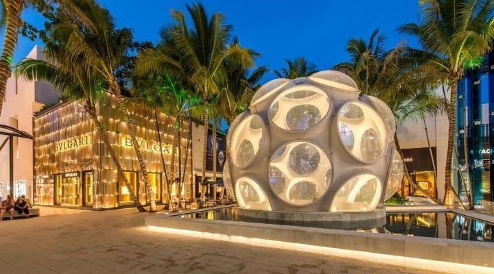 Palm Court, in the heart of Miami Design District
