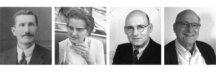 Marcel Dépraz, Gabrielle, Reynold and Gérald Dubois