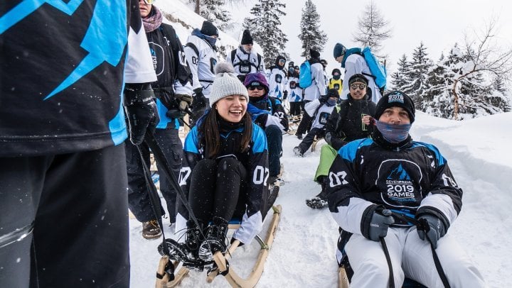An activity during the 2019 SEVENFRIDAY Games in Davos