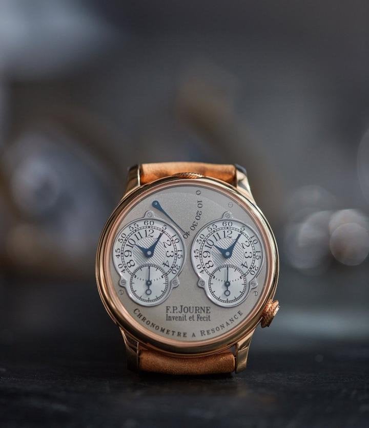 A Collected Man is particularly renowned for its selection of F.P. Journe models, such as the pink gold Chronomètre à Résonance illustrated here.