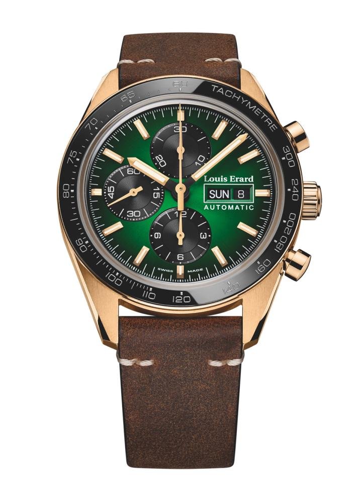 La Sportive Chronograph, bronze case and smoky green dial