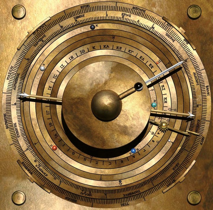 Reconstruction of face A of the Antikythera mechanism