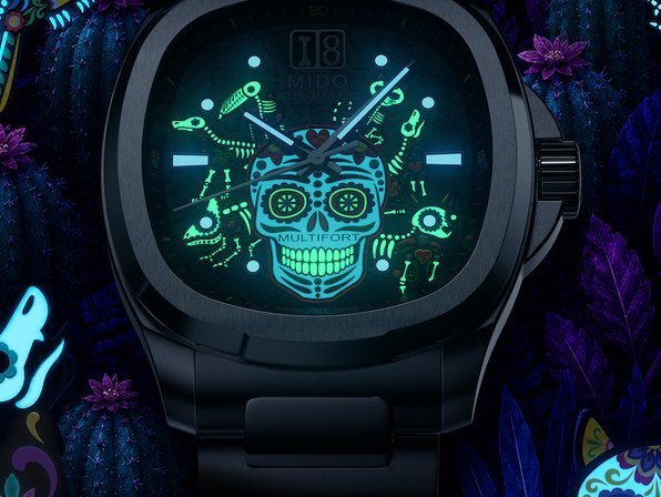 Mido Multifort TV Big Date Dia De Los Muertos Alebrijes Special Edition