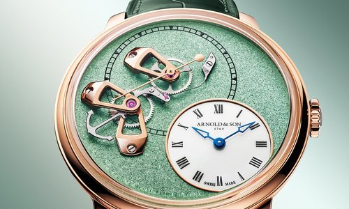 DSTB 42 by Arnold & Son: True-Beat Seconds in Mint Green and Ascot Blue