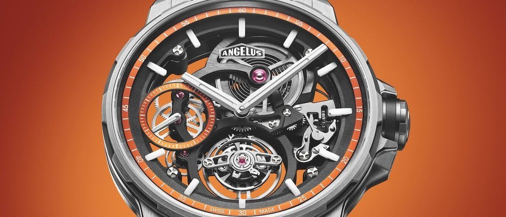 Angelus flying tourbillon skeleton titanium orange edition: a zest for precision