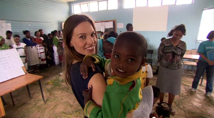 Hilary Swank visits Ethiopia as a partner with Montblanc and UNICEF (2013)