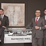 Raymond Weil together with his son-in-law Olivier Bernheim and his grandsons Elie and Pierre