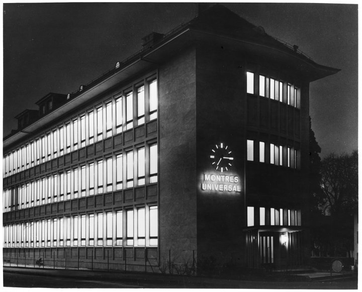 The Universal Genève factory inaugurated in 1956 in Carouge