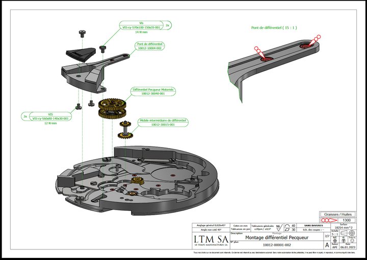 Assembling the Pecqueur differential