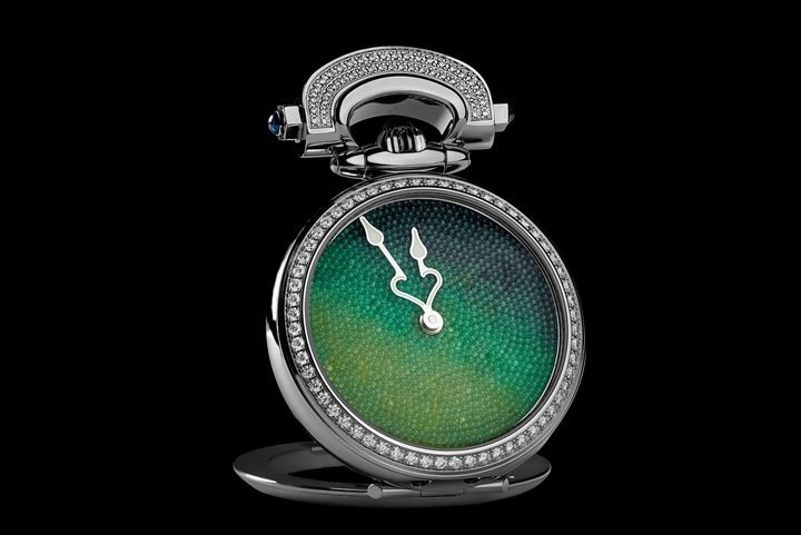 Pascal Raffy imagined the Miss Audrey with his daughter, Audrey, in mind. The dial of this Miss Audrey Sweet Art is made from sugar, using an innovative process. It won the 2020 GPHG Ladies' Watch Prize.