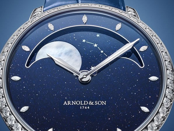 Arnold & Son unveils Perpetual Moon 38 White Gold, Aventurine Edition