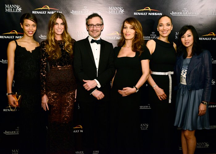(Left to Right) Isis Samassa, Bianca Brandolini d'Adda, Laurent Vinay, Dolores Chaplin, Carmen Chaplin, and Linh Dan Pham attends a private screening and intimate dinner hosted by Carmen and Dolores Chaplin
