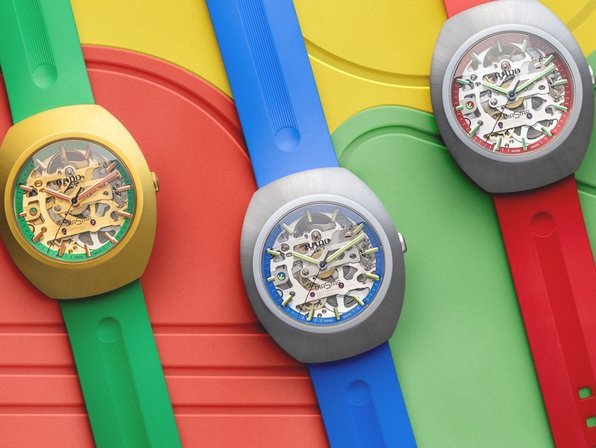 Rado: a colourful trio of DiaStar Original Skeleton models
