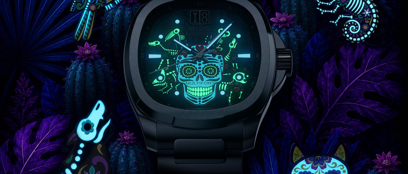 Mido Multifort TV Big Date Dia De Los Muertos Alebrijes Special Edition