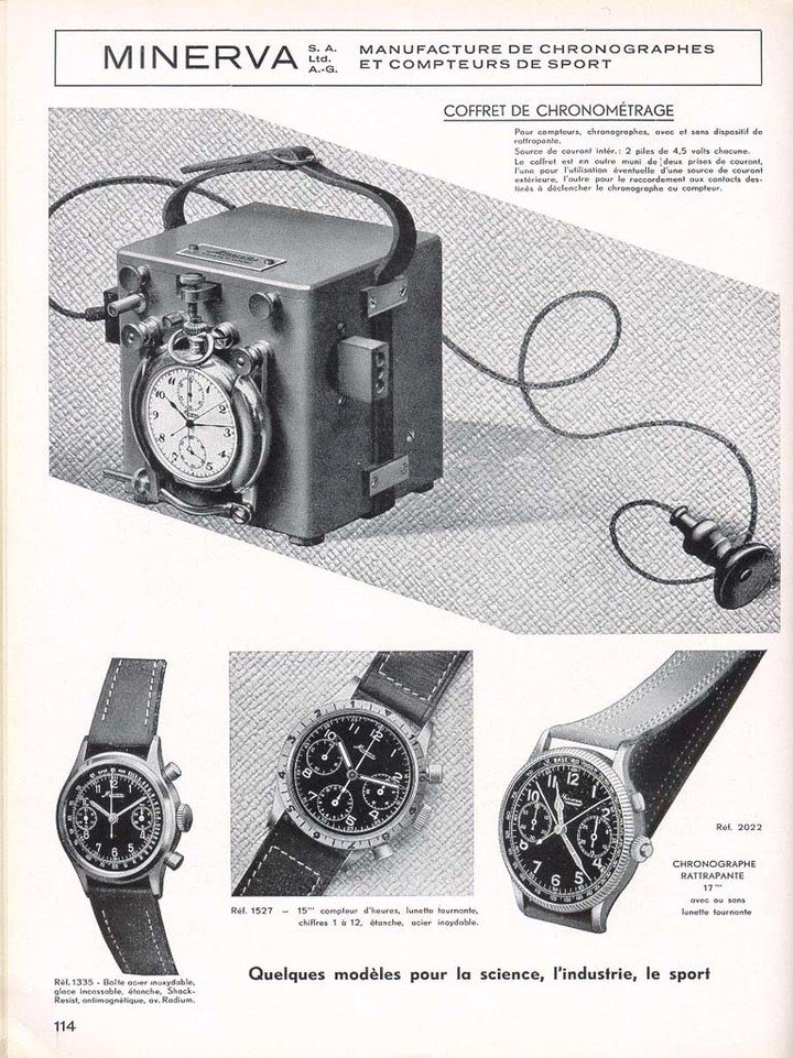 Timing case and sport chronographs (late 1930s)