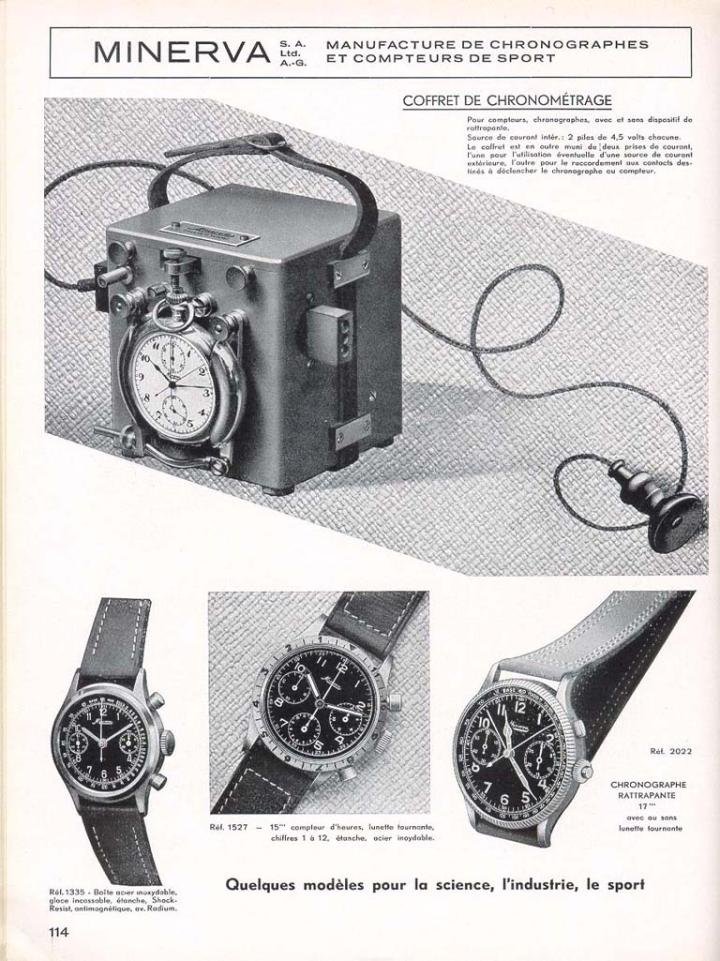 Timing case and sport chronographs (late 1930s)