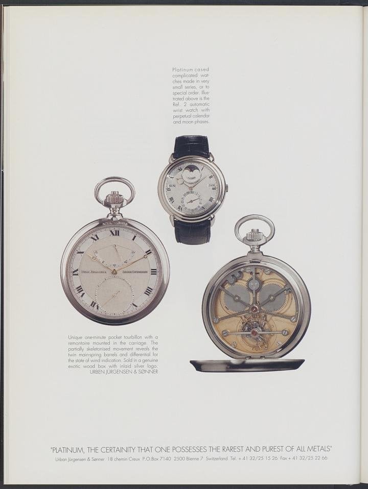 Under the leadership of Peter Baumberger, Urban Jürgensen contributed to the renaissance of fine mechanical watchmaking after the quartz crisis.