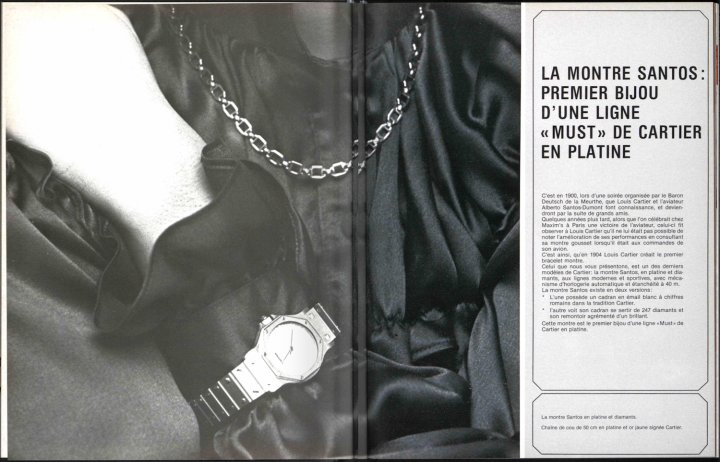 The Must de Cartier line was launched in the 1970s. The Santos model was incorporated in 1981.