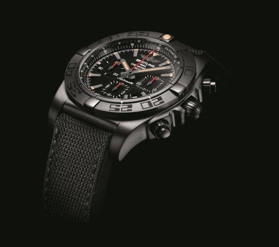 Breitling's Chronomat 44 Blacksteel adds edge to its dial 
