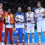 The best five awardees at the Eurobasket 2011 (FIBA)