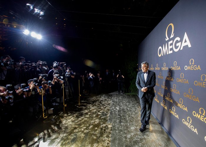 George Clooney arriving at Le Jardin Secret in Shanghai