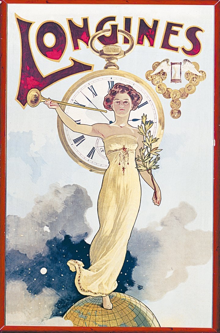 1905: In this 1905 Longines ad, the pocket watch is the undisputed star. Its popularity remains unchallenged (for now).