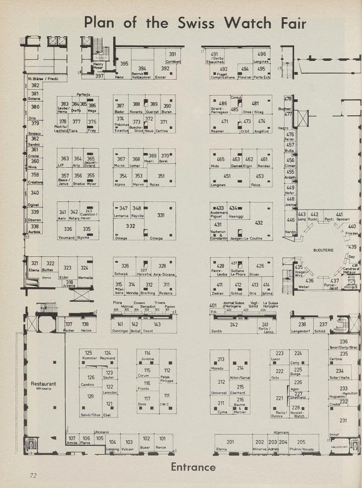 A plan of the Basel Fair in 1963. 