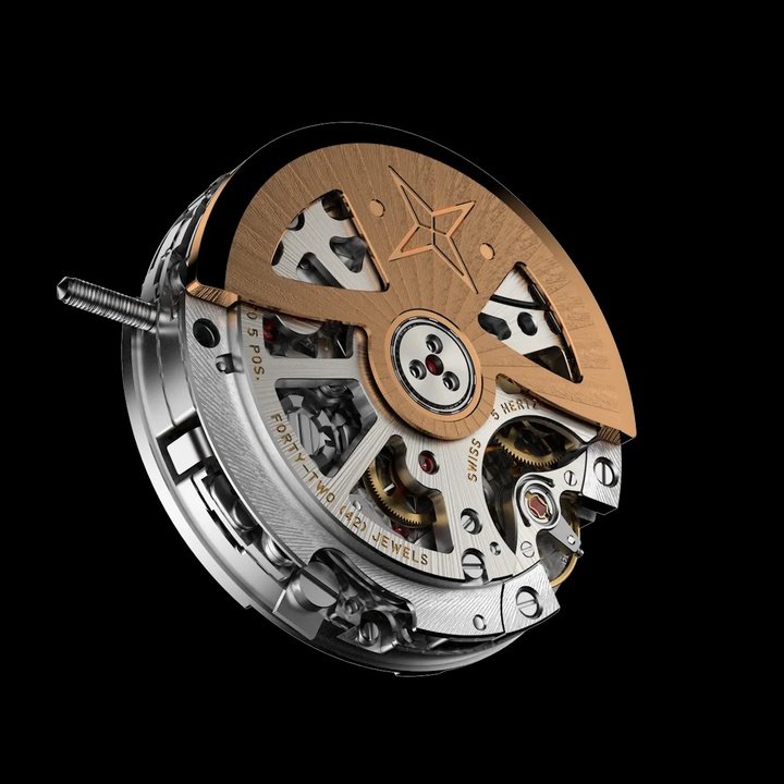 The 6710 calibre (integrated chronograph)...