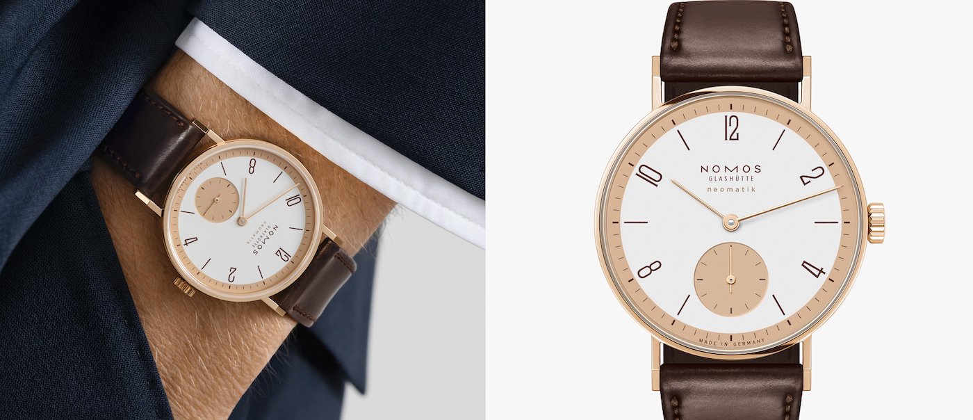 Nomos Tangente anniversary edition in rose gold