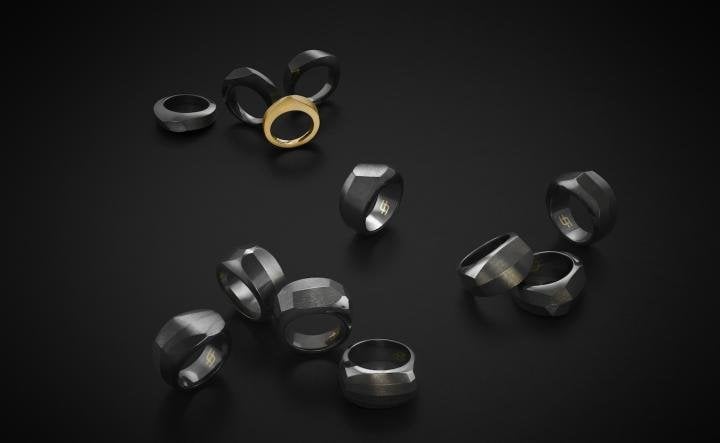 Thomas Hauser has developed his own alloy, called Niellium, to craft the jewellery of his dreams in deep black.
