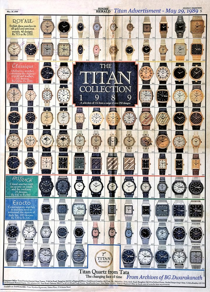 Titan's first iconic full-page advertisement in 1989.
