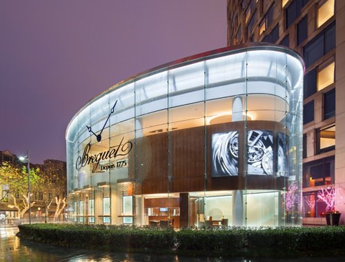 Exterior view of the new Breguet boutique in Shanghai