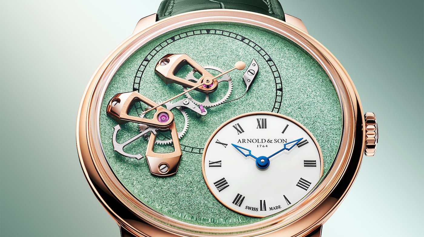 DSTB 42 by Arnold & Son: True-Beat Seconds in Mint Green and Ascot Blue